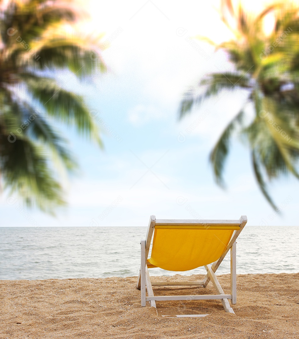 Licença verde do fundo da palmeira de coco