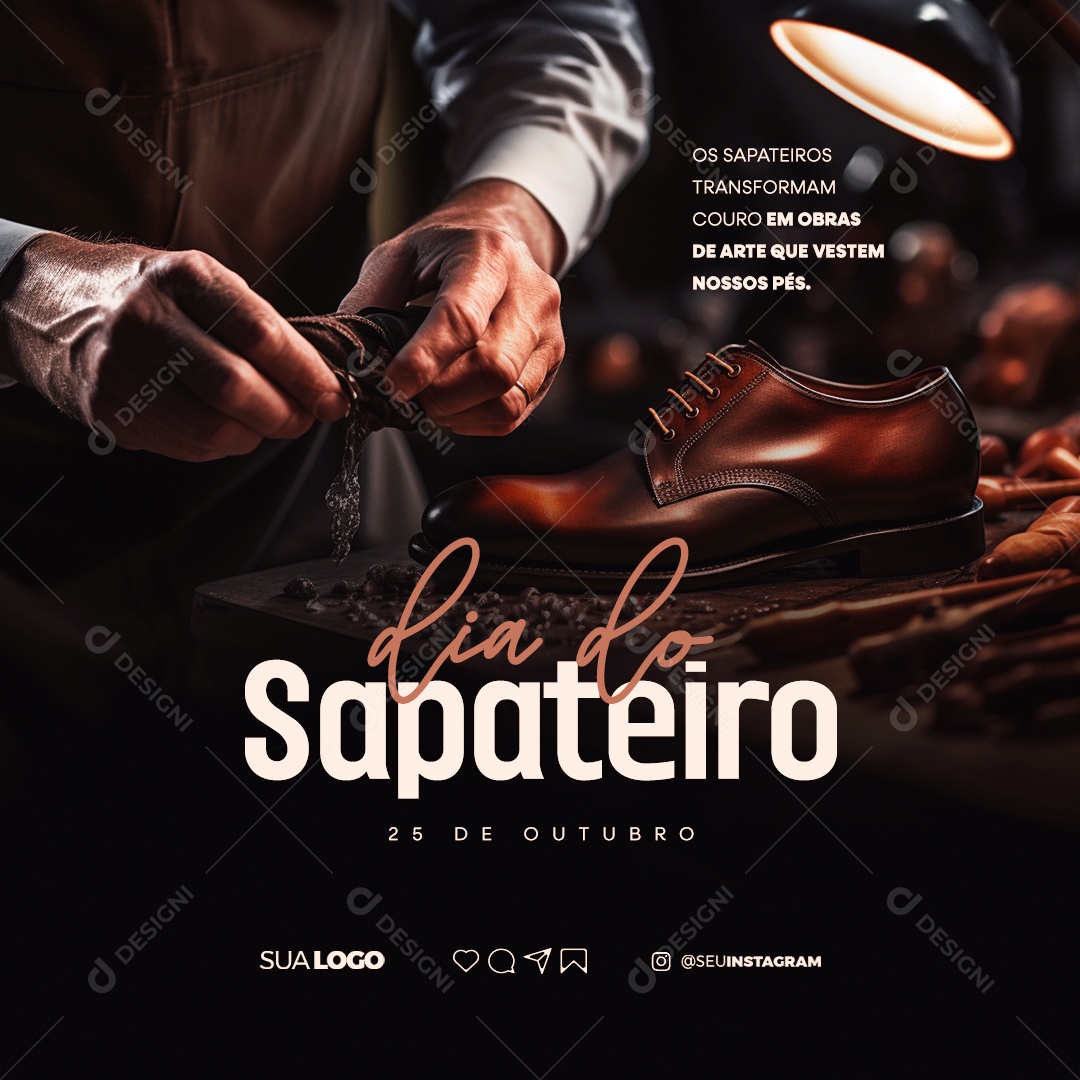 Dia Do Sapateiro 25 De Outubro Social Media PSD Editável