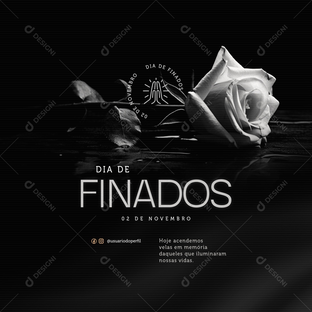Social Media 02 De Novembro Dia De Finados PSD Editável