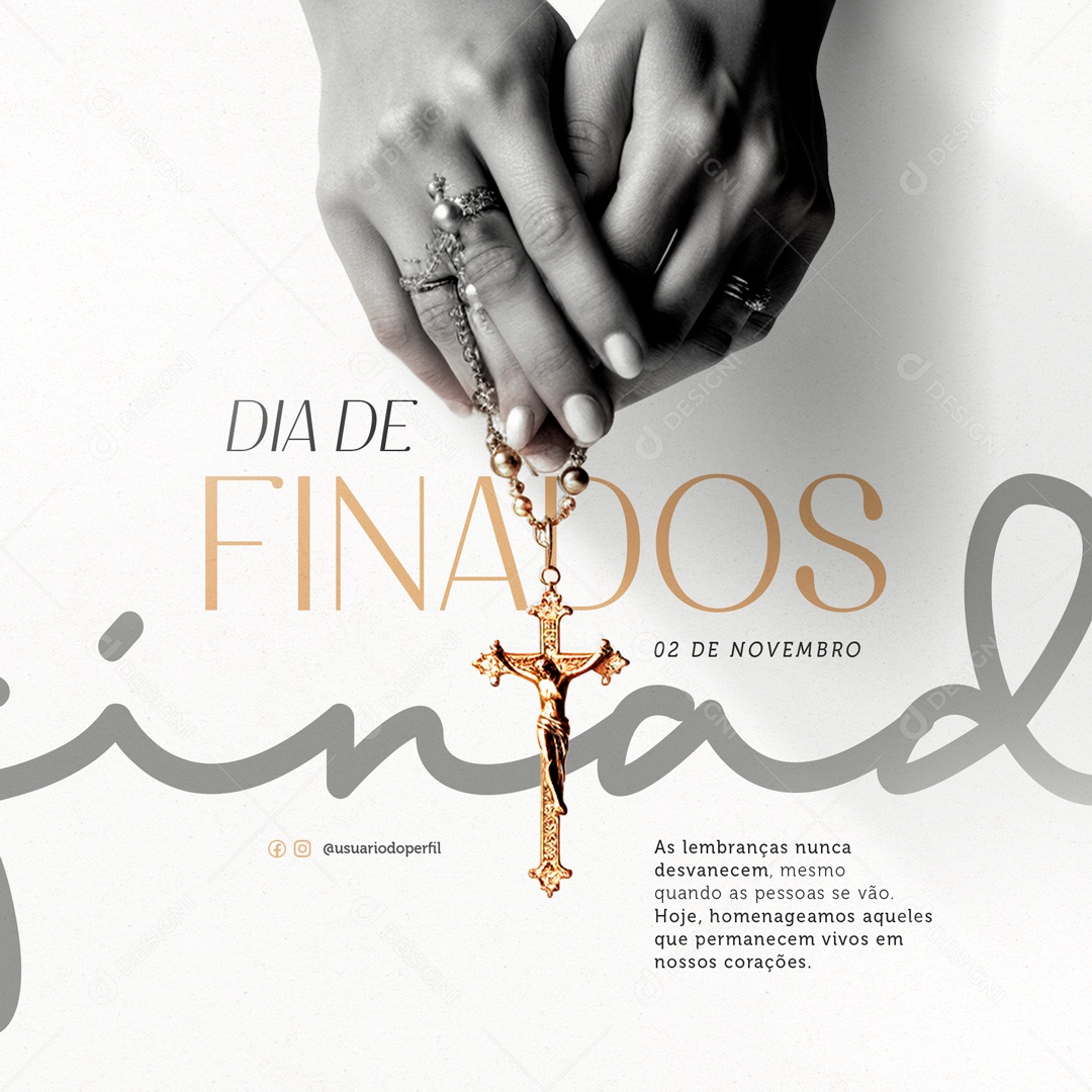 Dia De Finados 02 De Novembro Social Media PSD Editável