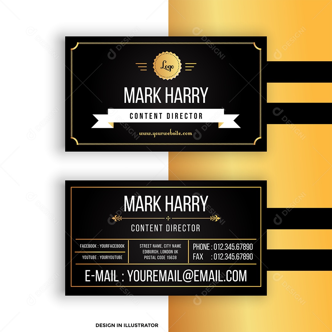 Modelo de Cartão de Visita EPS + AI Editável