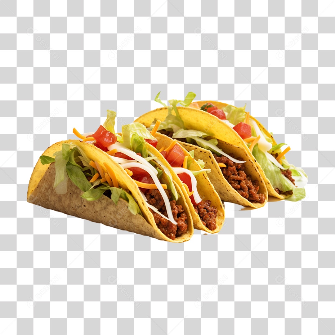 Tacos Salgados Recheados PNG Transparente