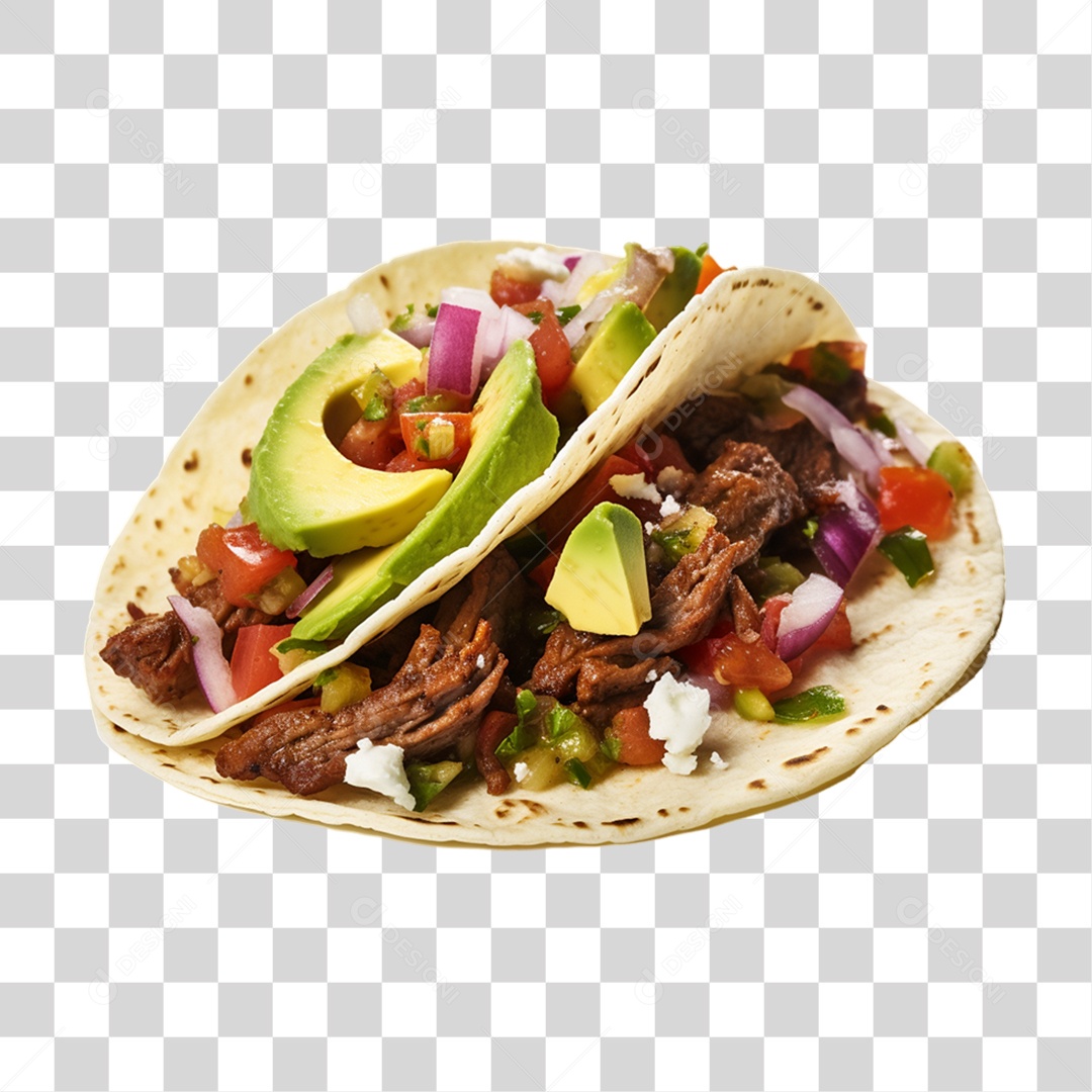 Tacos Salgados Recheados PNG Transparente