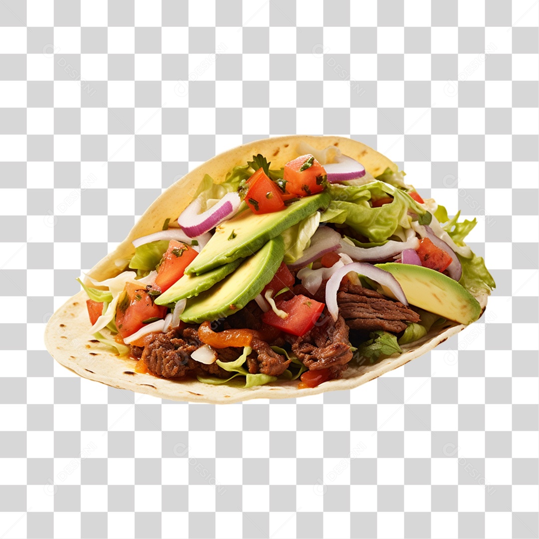 Tacos Salgados Recheados PNG Transparente