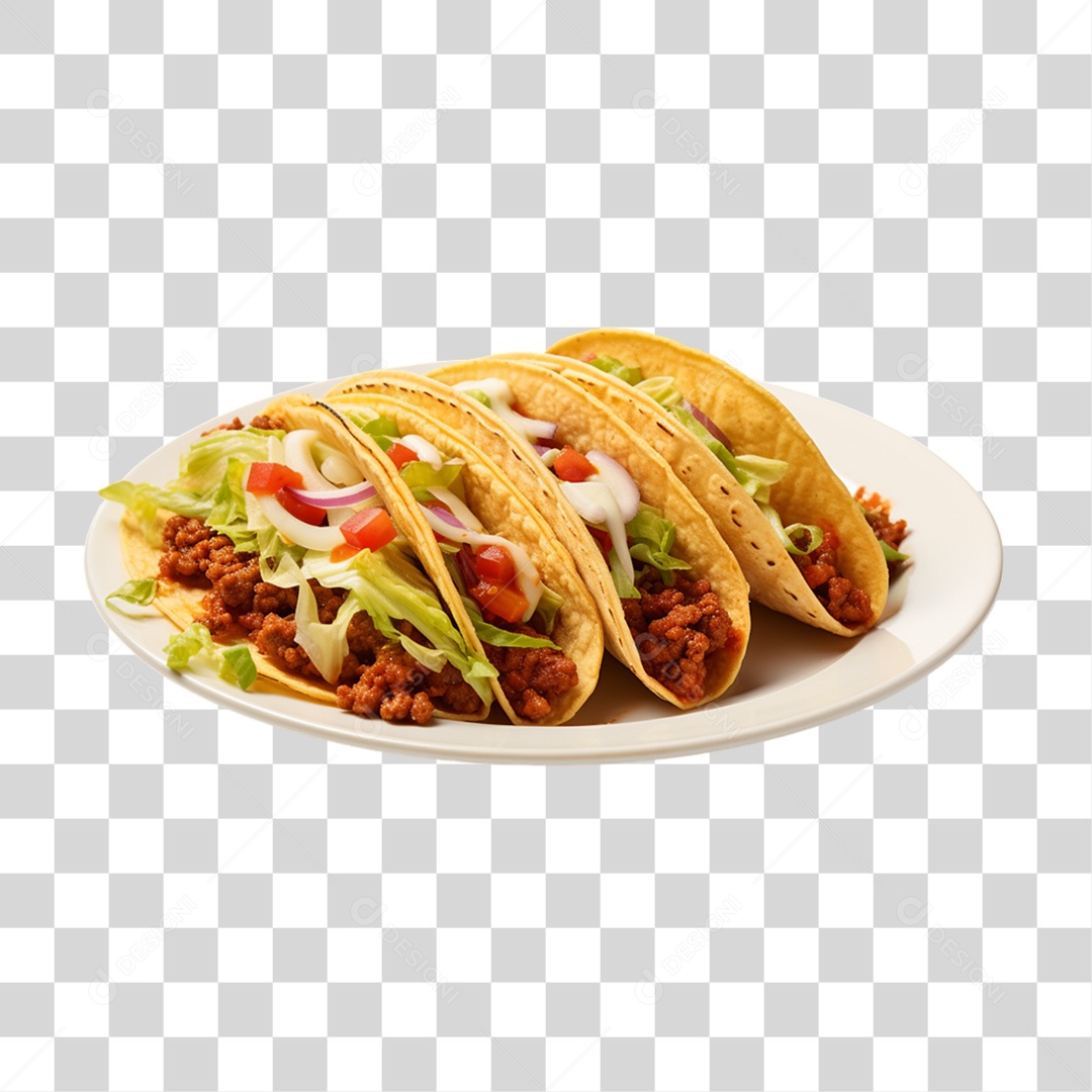 Tacos Salgados Recheados PNG Transparente