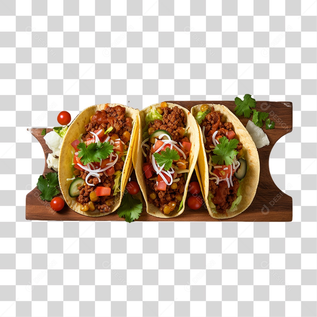 Tacos Salgados Recheados PNG Transparente