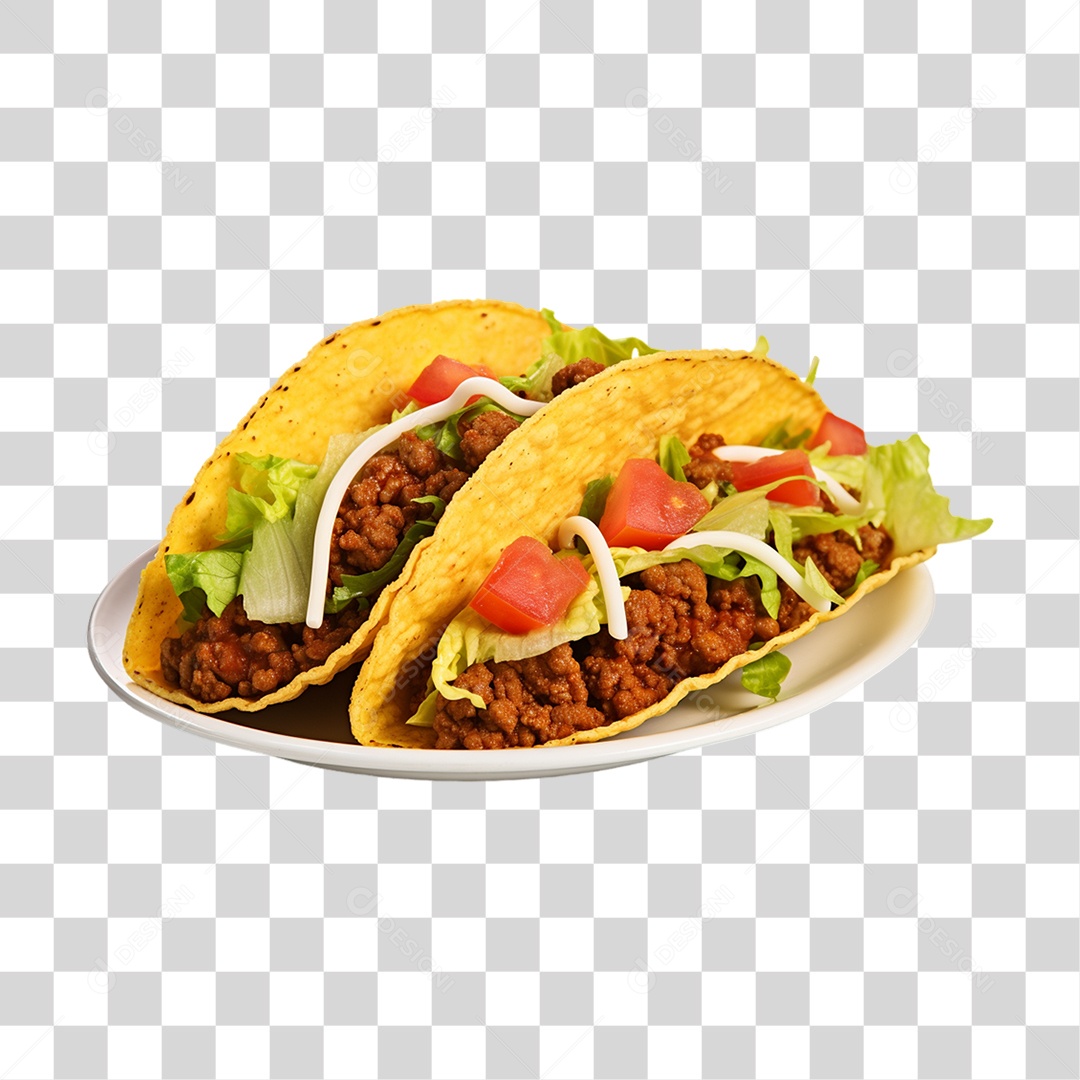 Tacos Salgados Recheados PNG Transparente