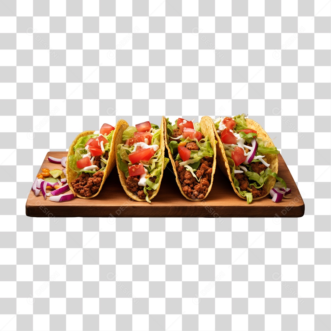 Tacos Salgados Recheados PNG Transparente