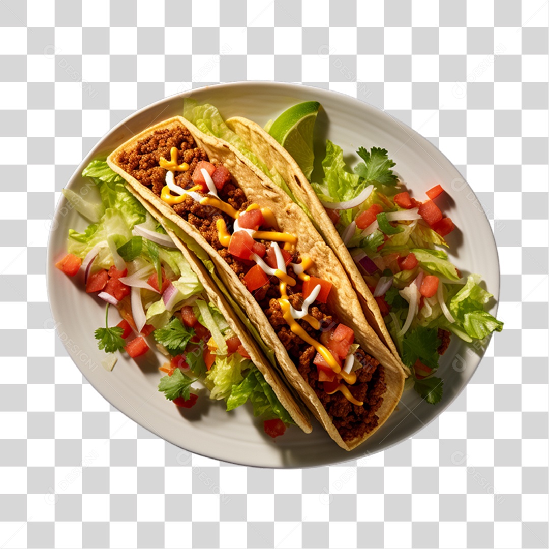 Tacos Salgados Recheados PNG Transparente