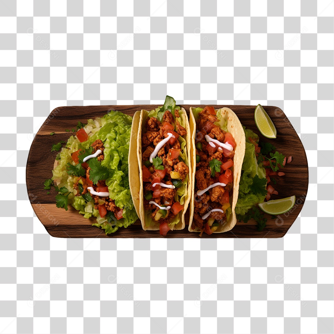 Tacos Salgados Recheados PNG Transparente