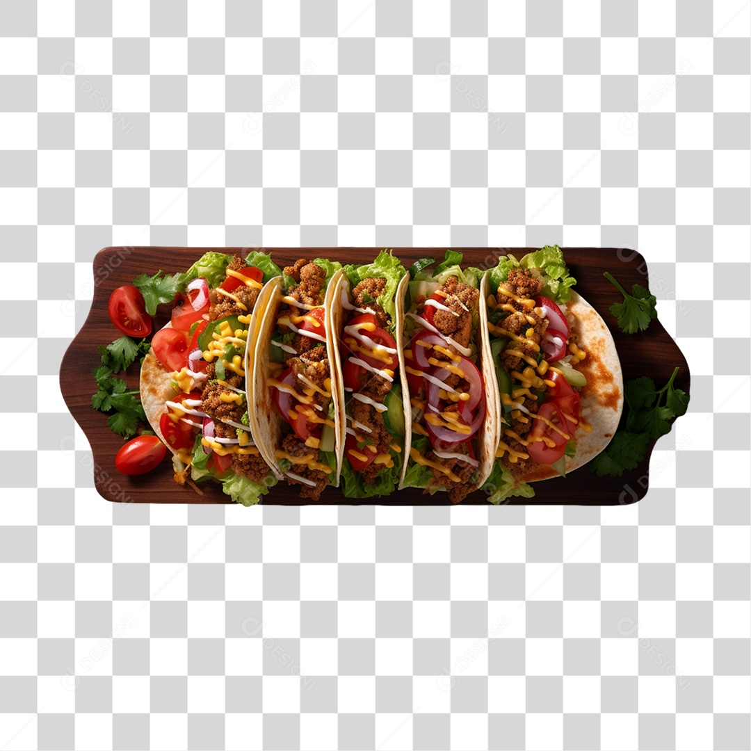 Tacos Salgados Recheados PNG Transparente