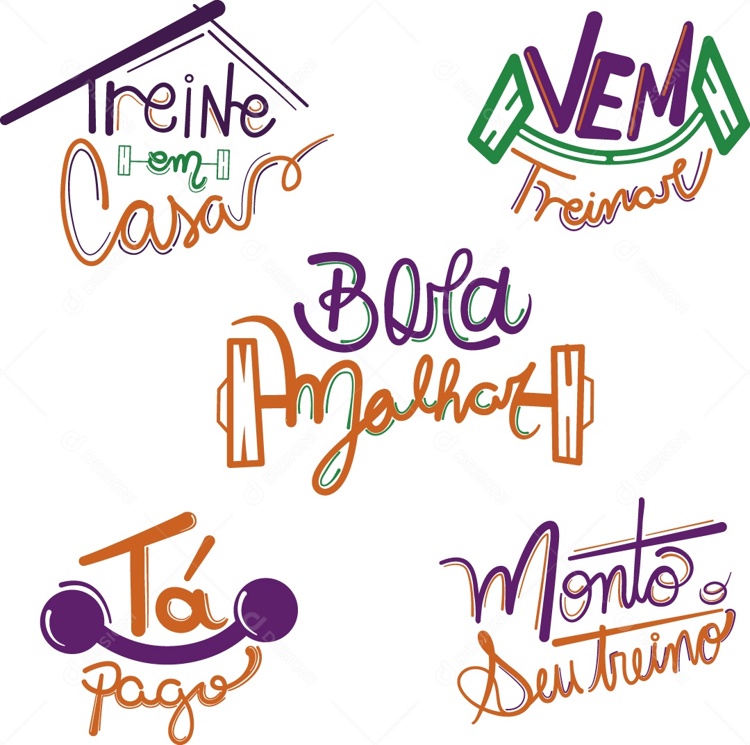 Lettering de Academia Ilustração Vetor EPS