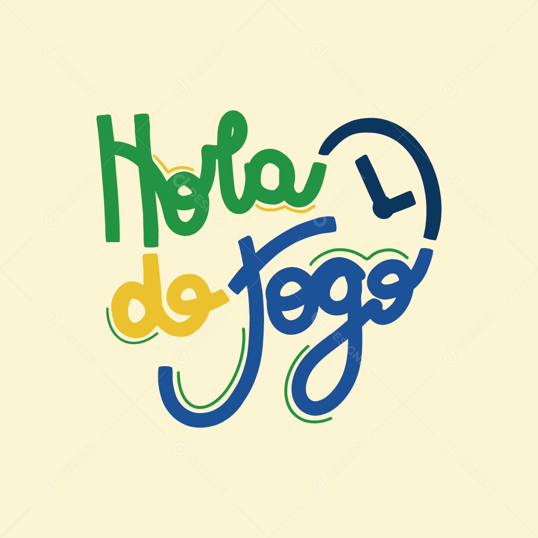 Lettering de Futebol Hora do Jogo Ilustração Vetor EPS