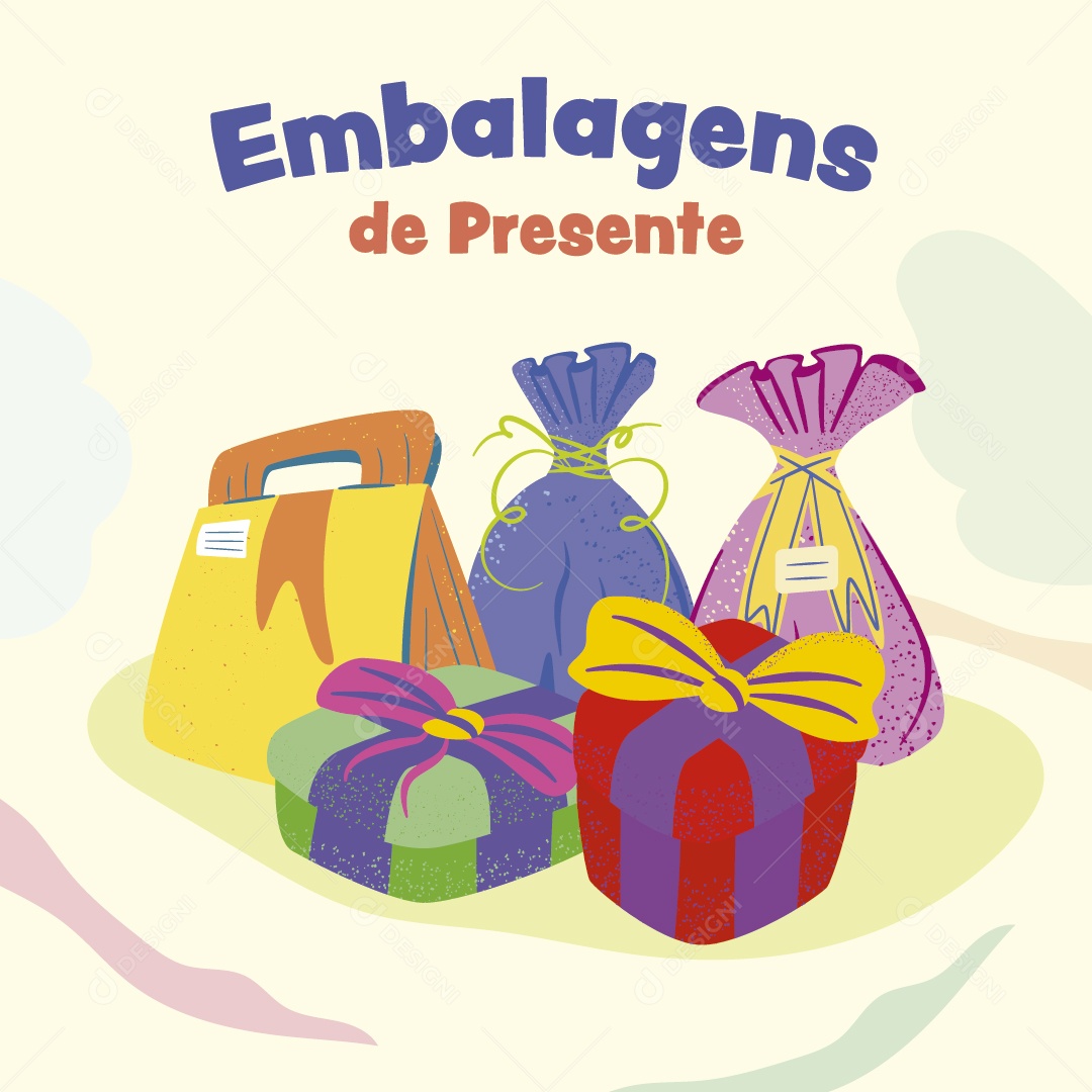 Embalagem de Presentes Ilustração Vetor EPS