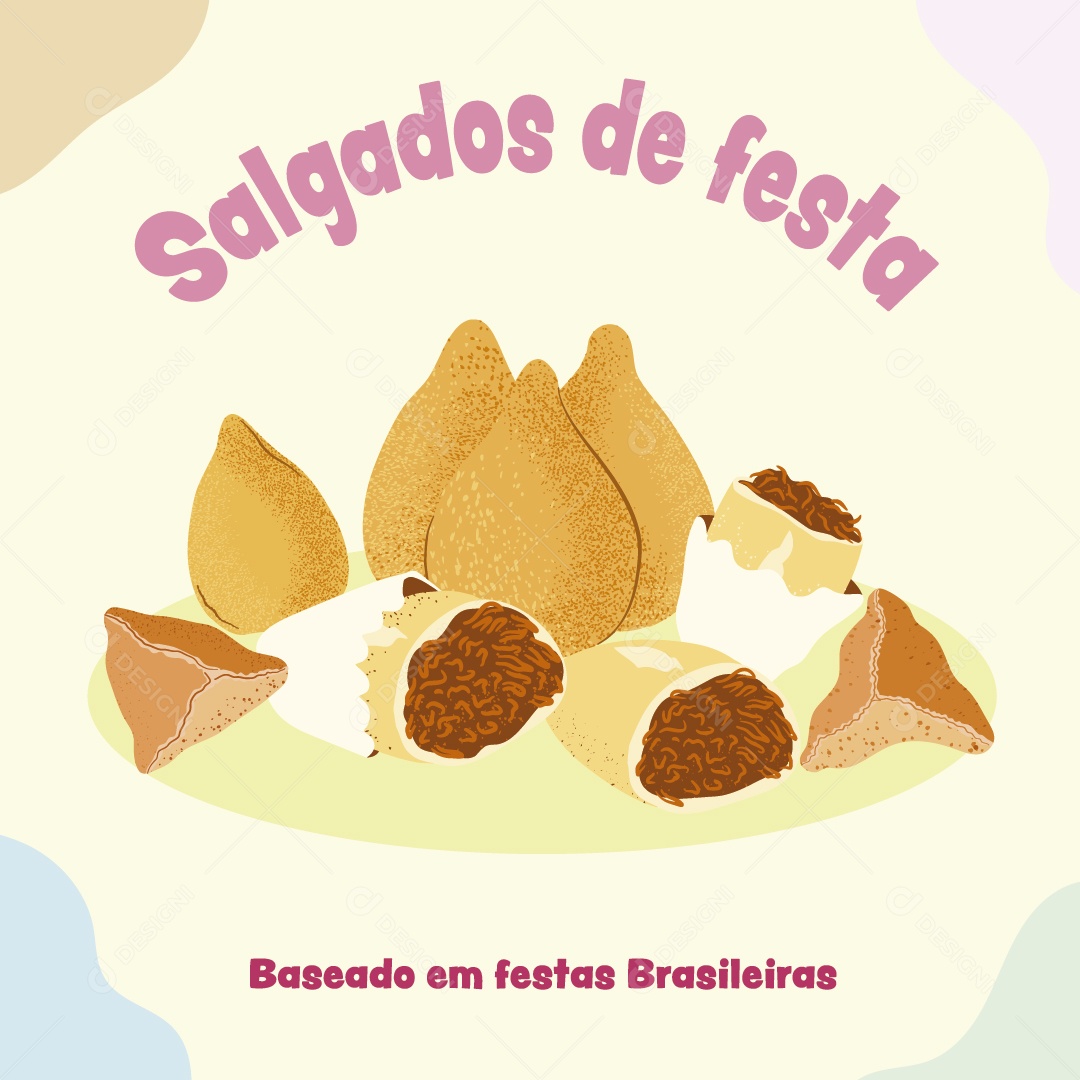 Salgados de Festa Ilustração Vetor EPS