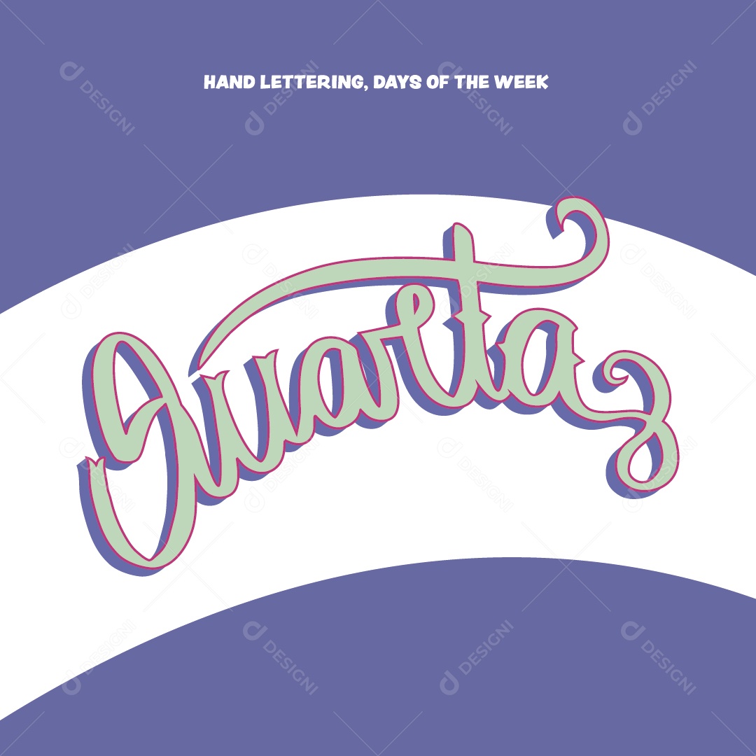 Lettering Quarta Ilustração Vetor EPS