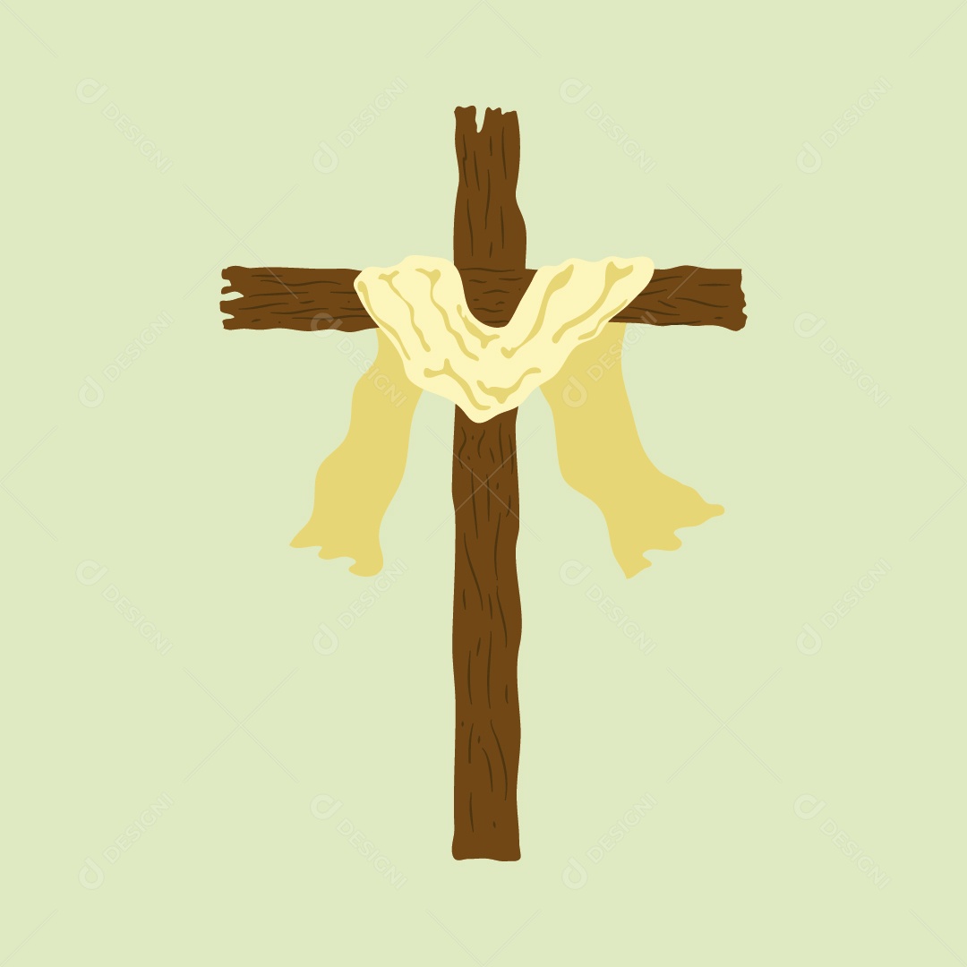 Cruz Símbolo Religioso Ilustração Vetor EPS