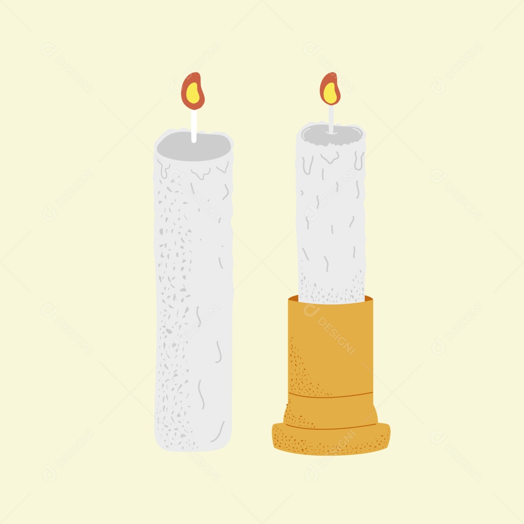 Velas Acesas Símbolo Religioso Ilustração Vetor EPS