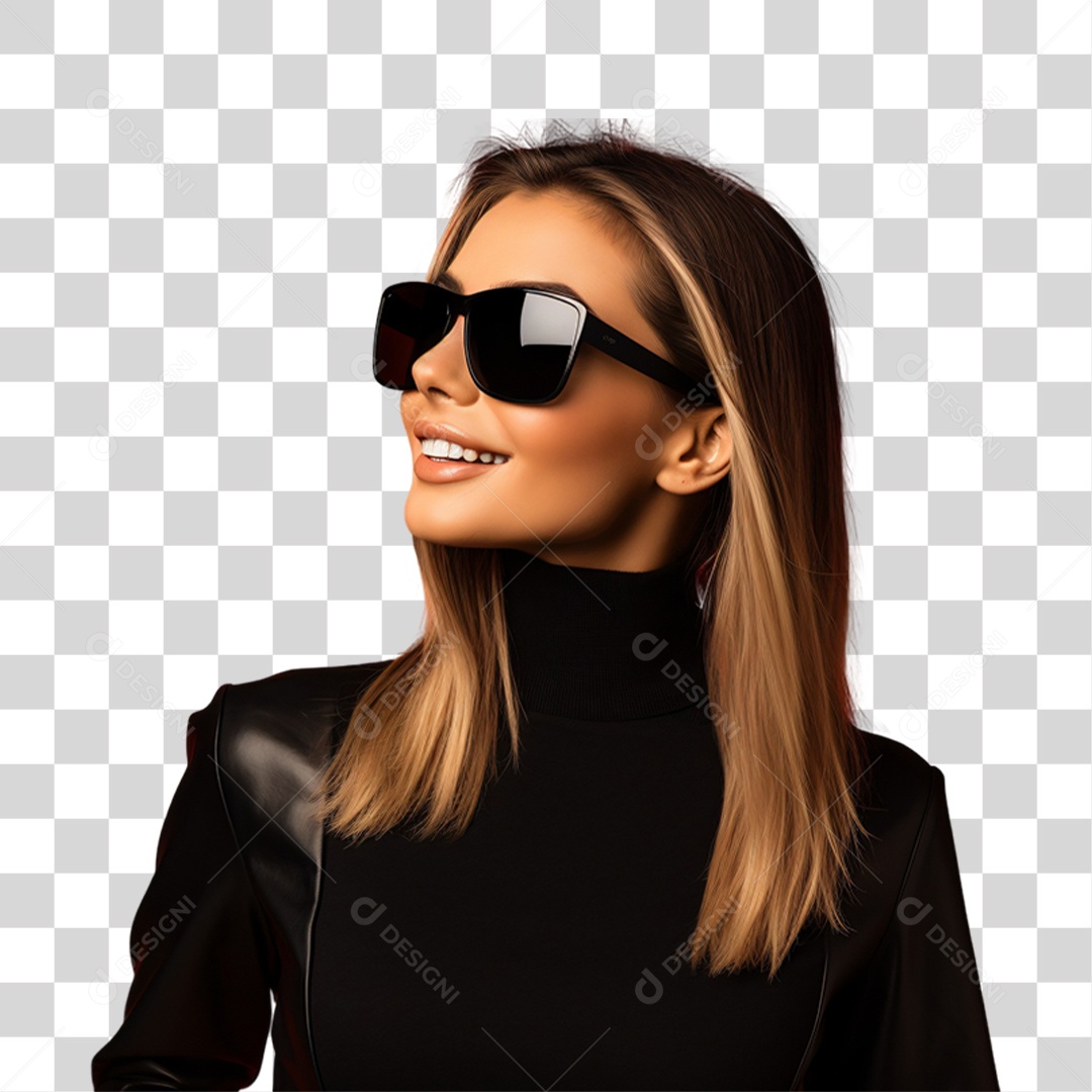 Mulher com Sacolas de Compras da Black Friday PNG Transparente