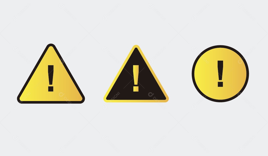 Sinais de Alerta Ilustração Vetor EPS