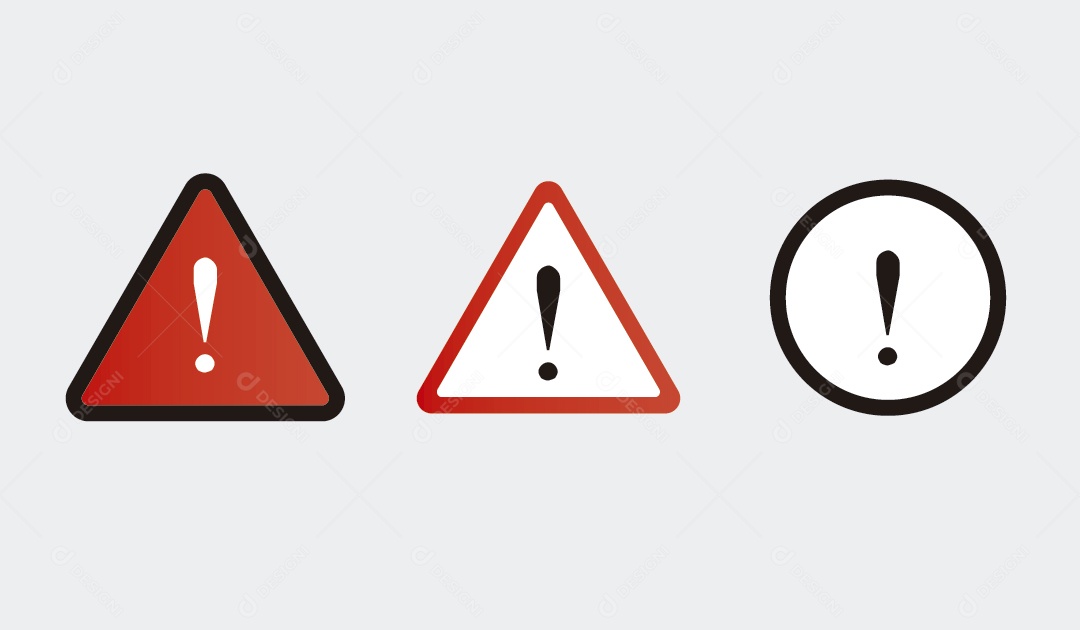 Sinais de Alerta Ilustração Vetor EPS