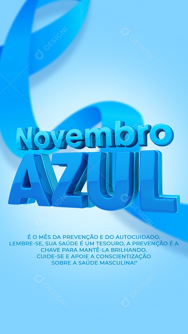 Social Media Story Novembro Azul Saúde Masculina PSD Editável