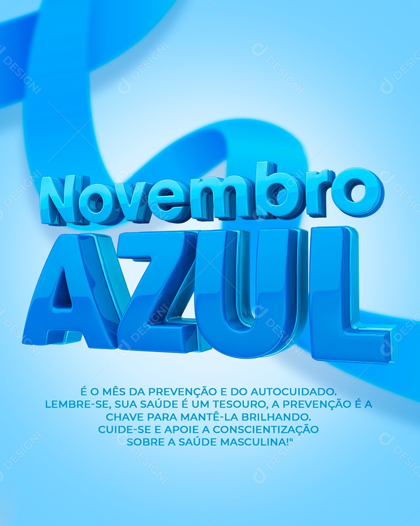 Prevention Month: November Blue Social Media PSD Editable