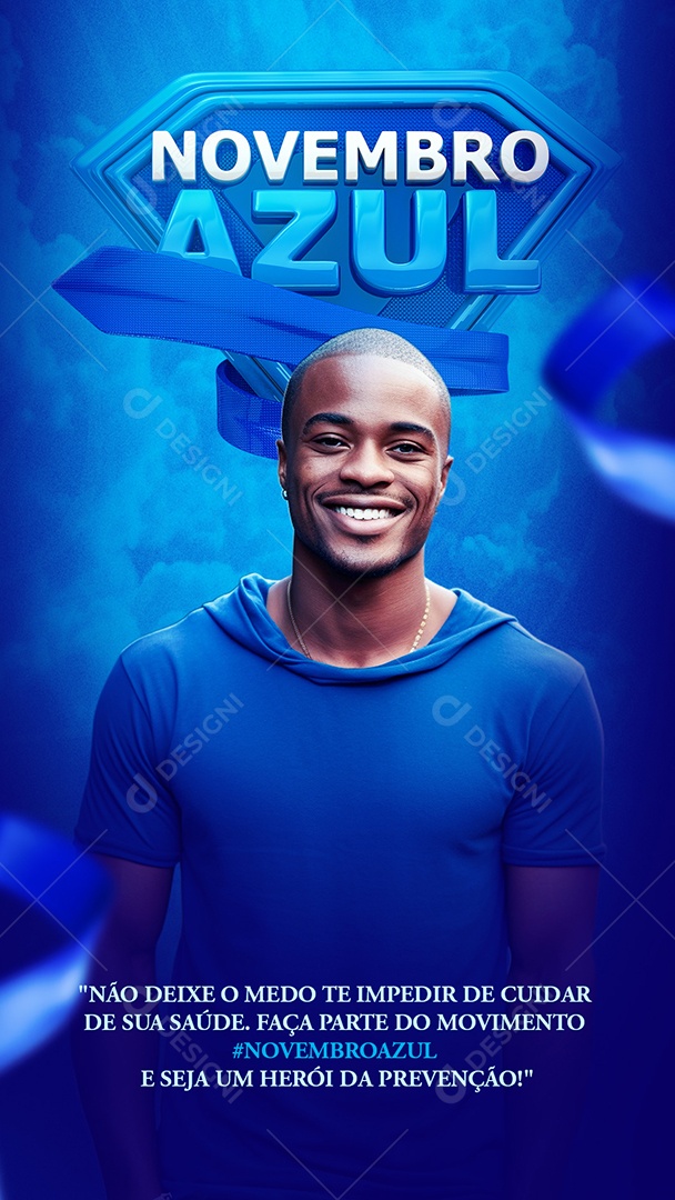 Story Novembro Azul Herói Da Prevenção Social Media PSD Editável