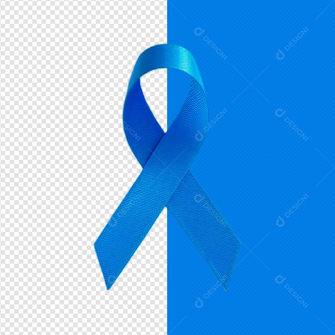 Fita Novembro Azul Elemento 3D Para Composição PSD