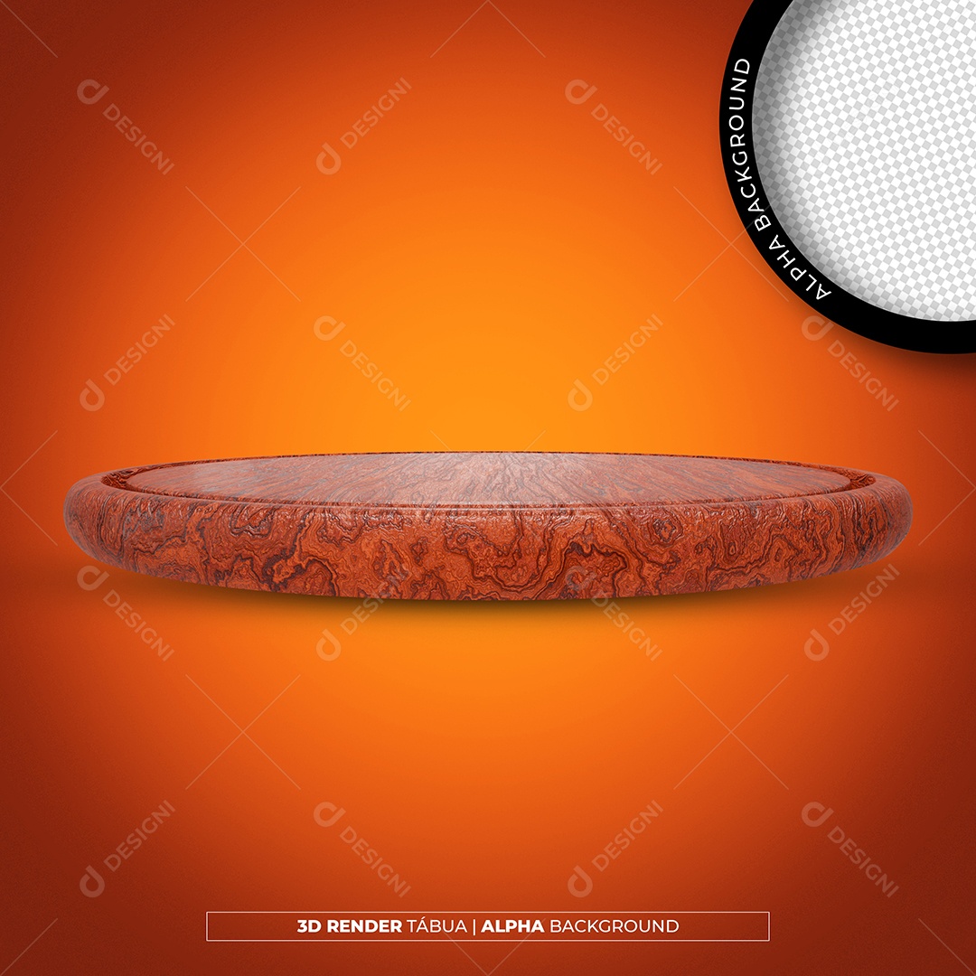 Base de Madeira Elemento 3D para Composição PSD