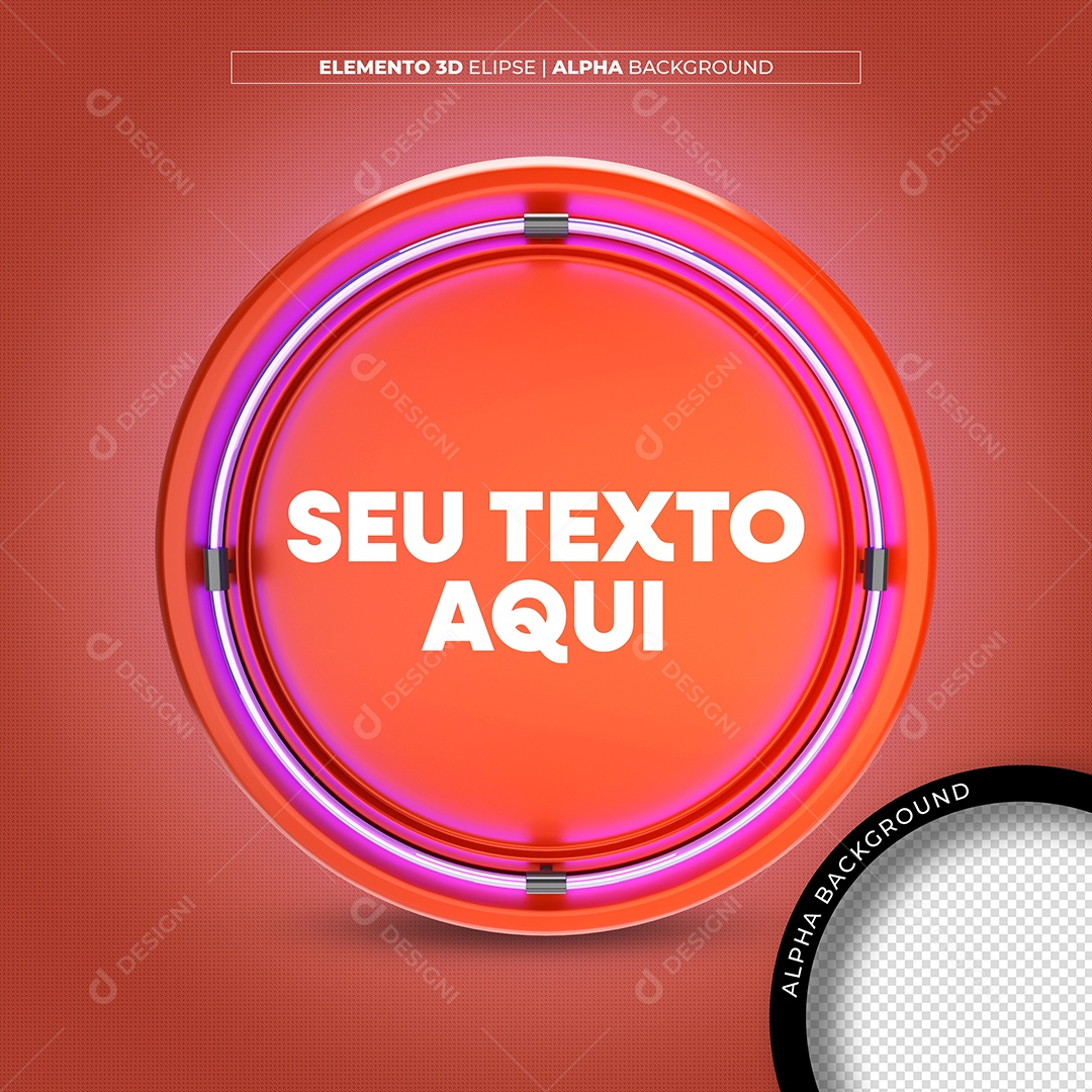 Painel Vermelho LED Azul  Elemento 3D para Composição PSD