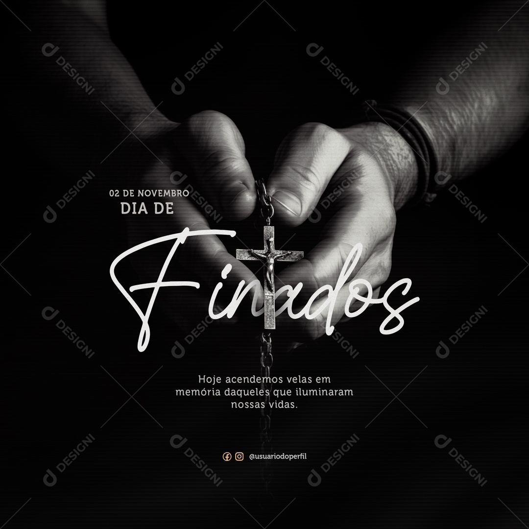 Social Media 02 De Novembro Dia De Finados PSD Editável