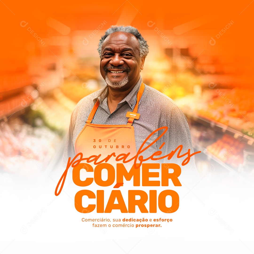 Parabéns Comerciário 30 De Outubro Social Media PSD Editável