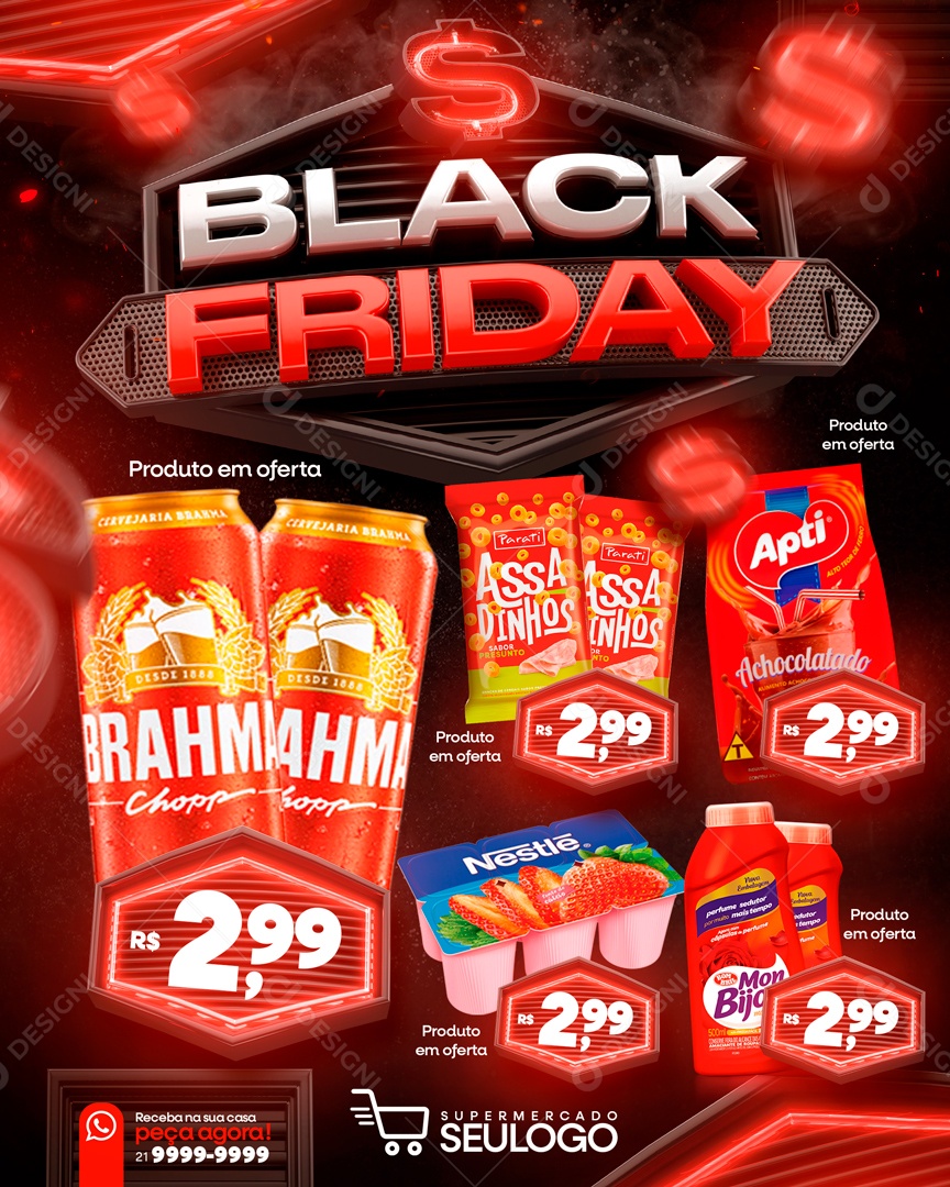 Black Friday Produto em Oferta Social Media PSD Editável