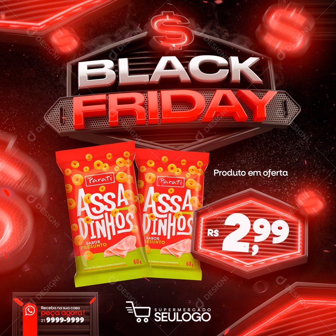 Black Friday Produto em Oferta Social Media PSD Editável