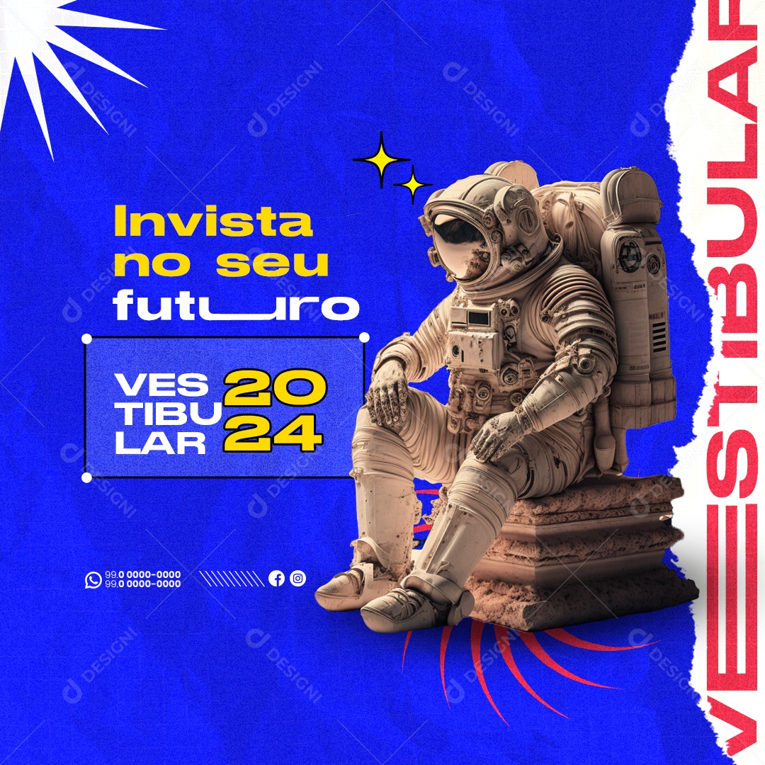 Invista no seu Futuro Vestibular 2024 Social Media PSD Editável