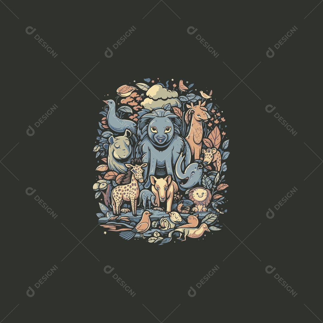 Animais Ilustração Vetor EPS