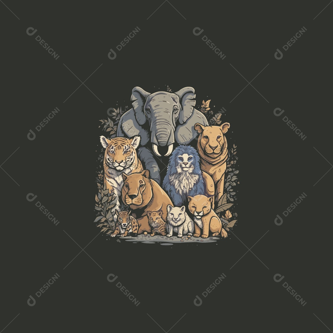 Animais Ilustração Vetor EPS