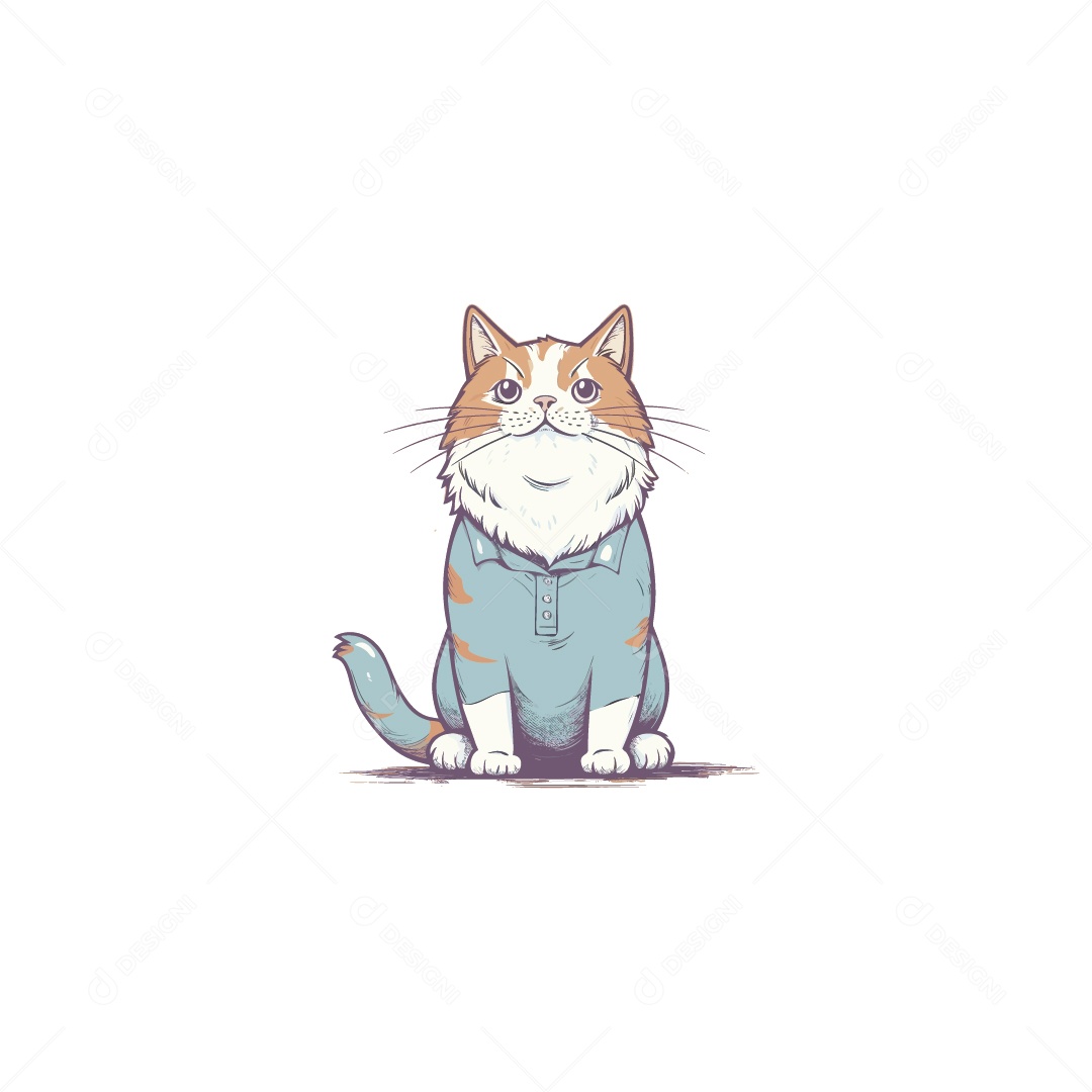 Ilustração de um Gato Vetor EPS