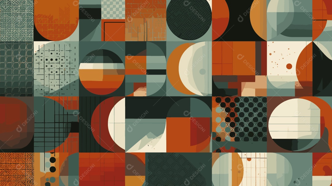 Mosaico Ilustração Vetor EPS