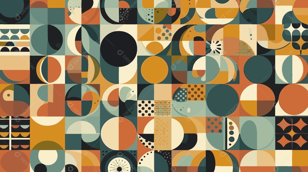 Mosaico Ilustração Vetor EPS