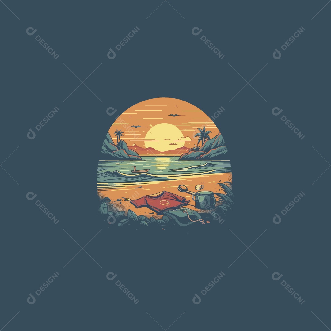 Ilustração de Paisagem Vetor EPS