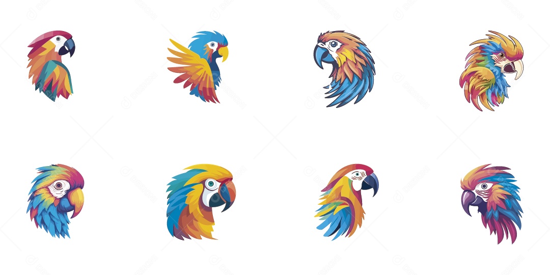 Estampa de Aves Ilustração Vetor EPS