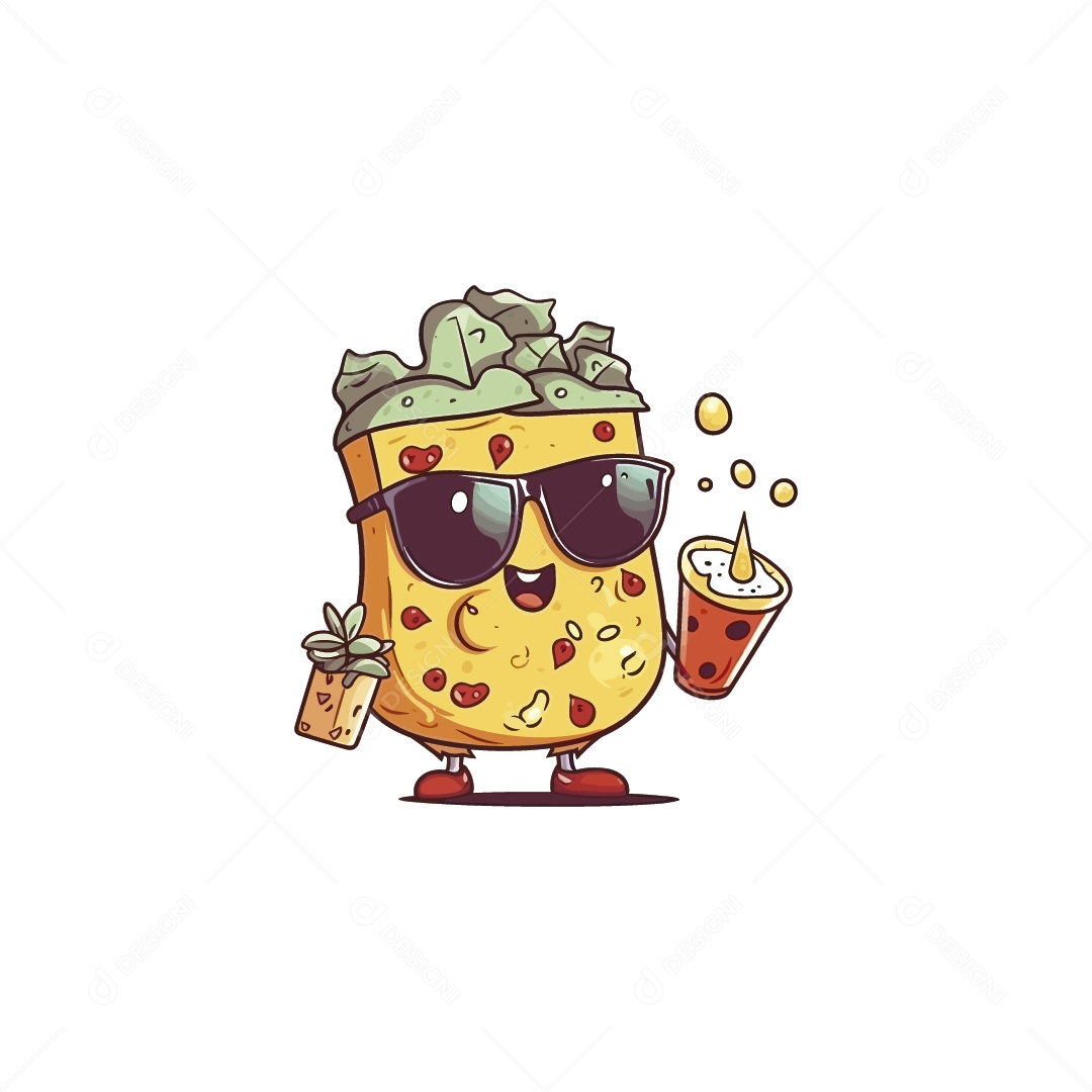 Ilustração Perosngem Animado Vetor EPS