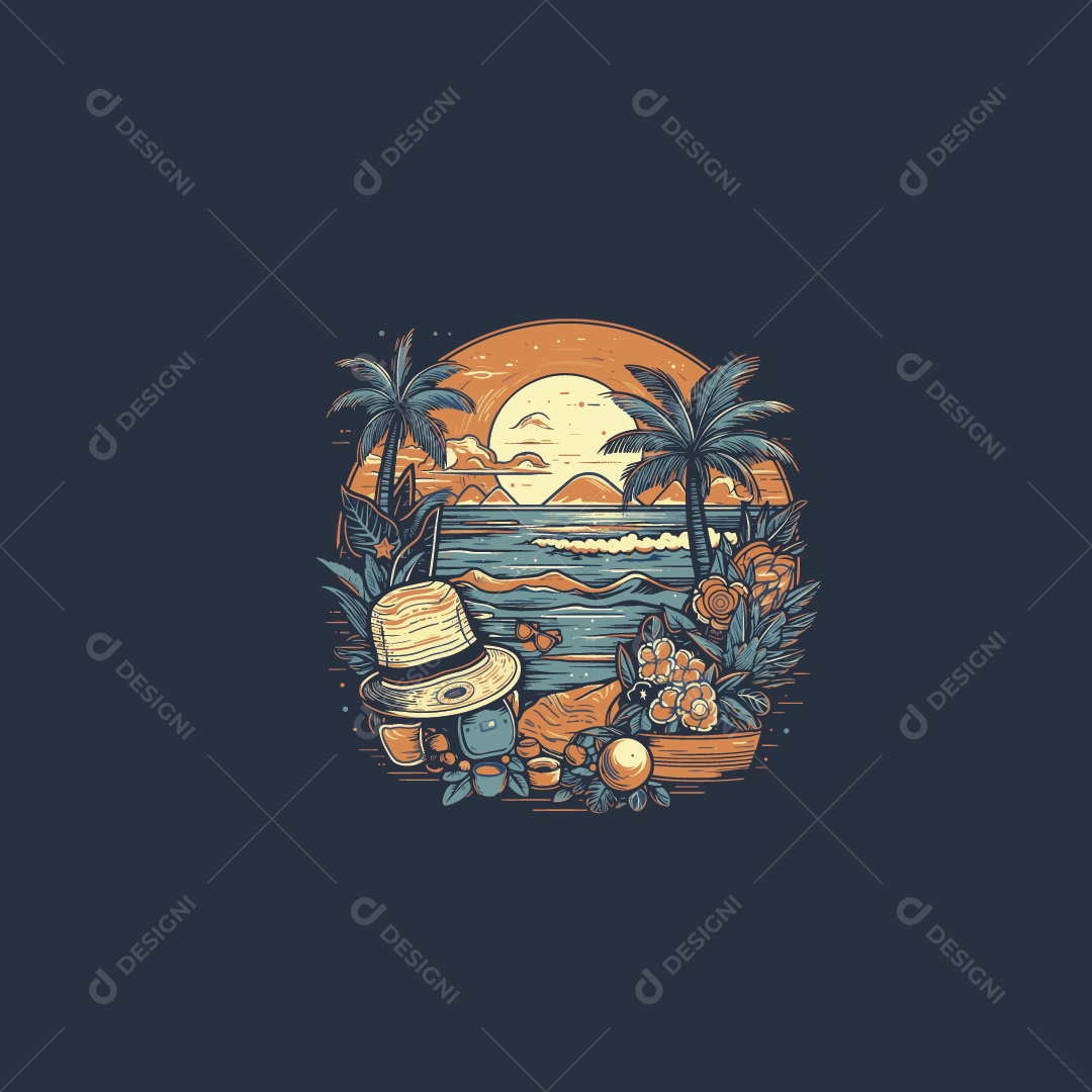 Ilustração de Paisagem Vetor EPS