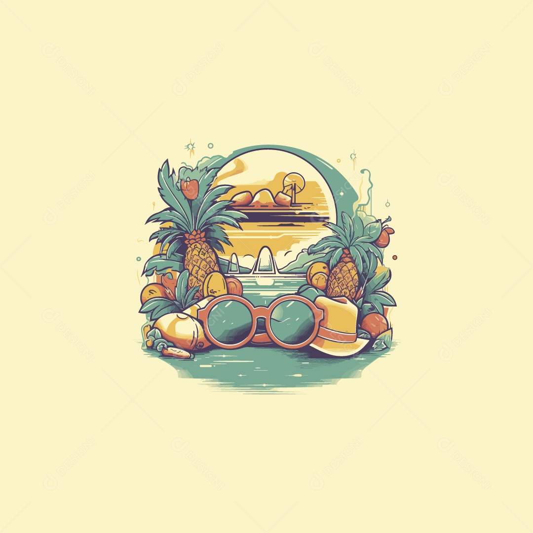 Ilustração de Paisagem Vetor EPS