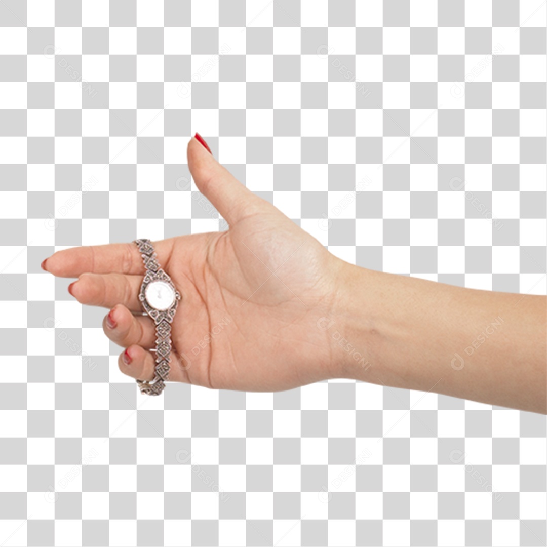 Mão Segurando Relógio PNG Transparente
