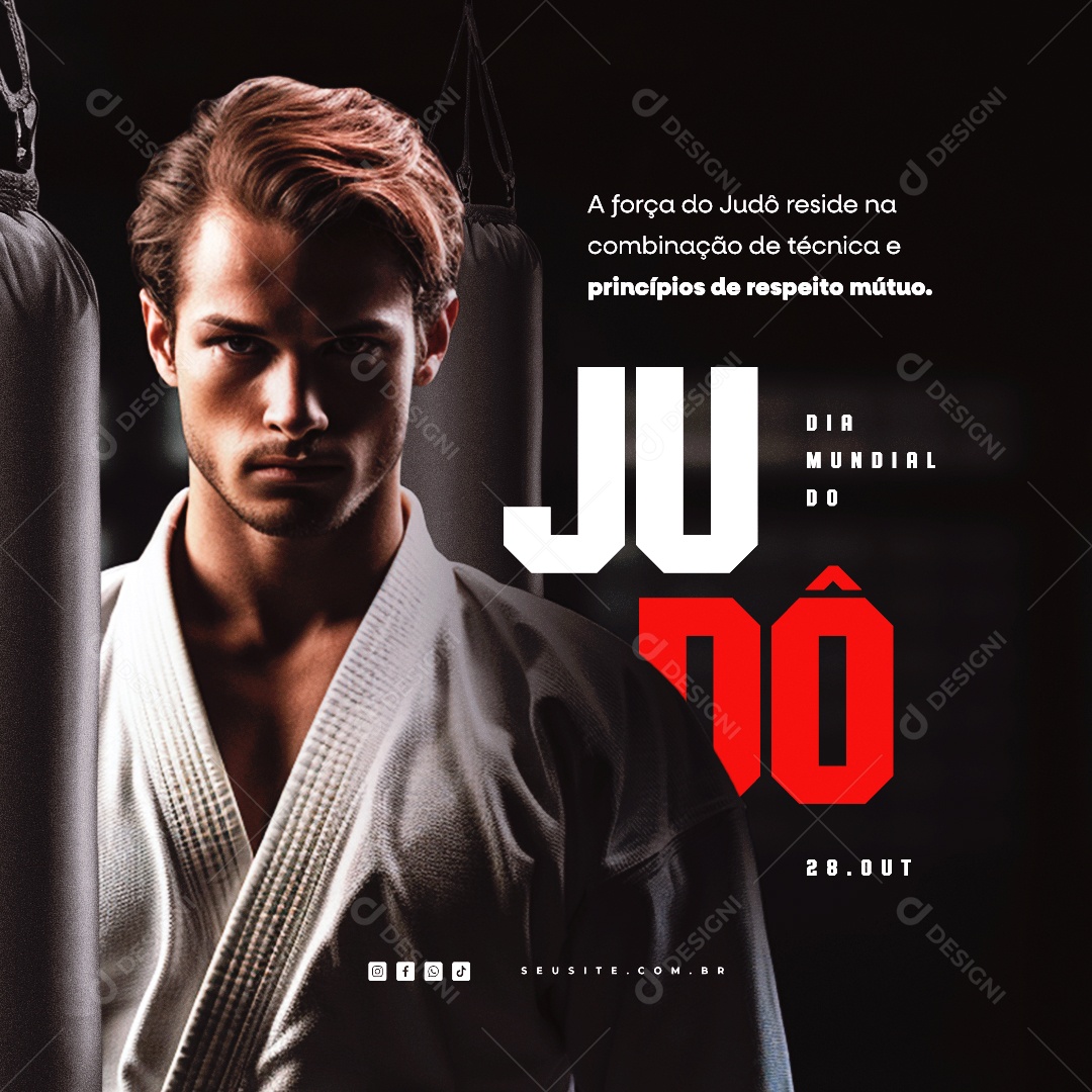 Dia Mundial do Judô A Força do Judô Reside na Combinação de Técnica e  Princípios Social Media PSD Editável