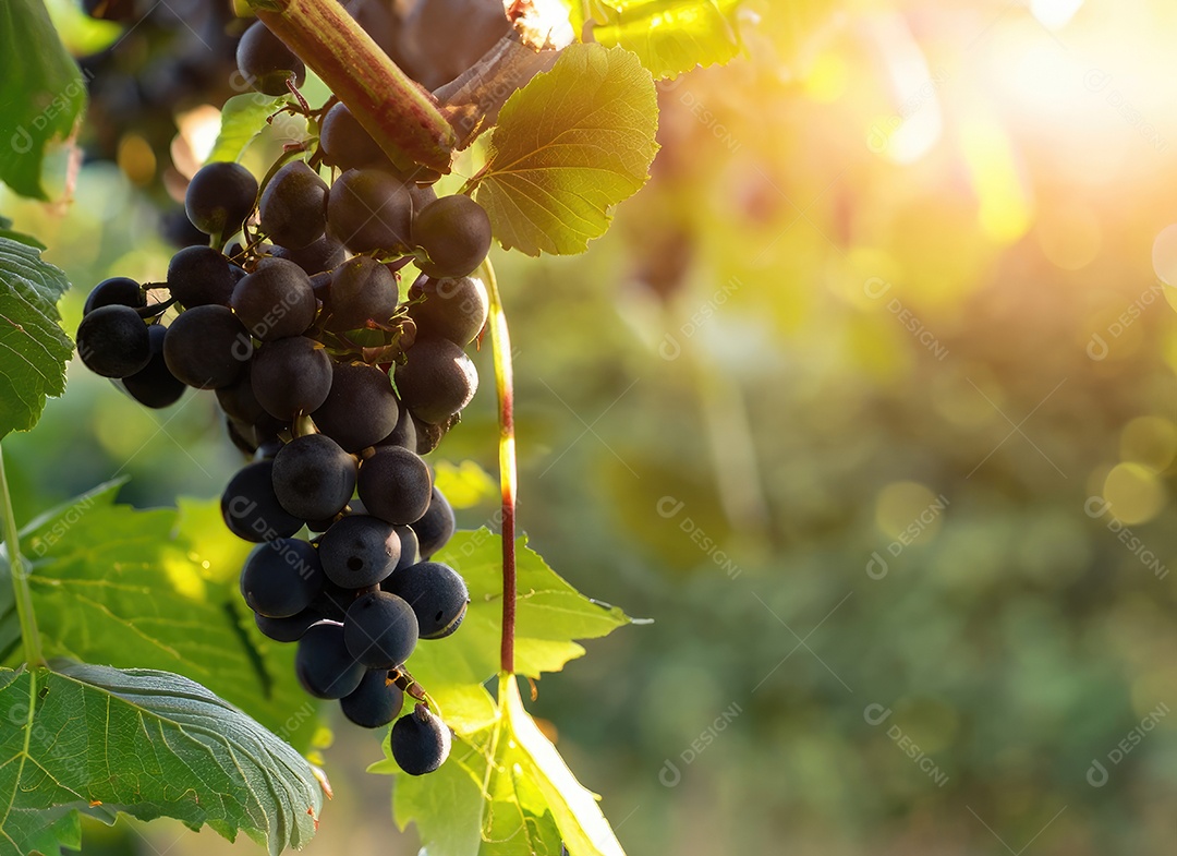 Uvas cresce em uma árvore no jardim da colheita