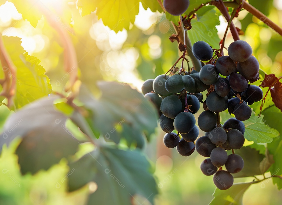 Uvas cresce em uma árvore no jardim da colheita